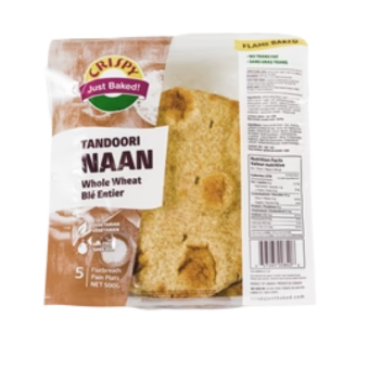 CRISPY NAAN WHOLE WHEAT TANDOORI 500G